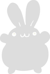 flat color style cartoon rabbit