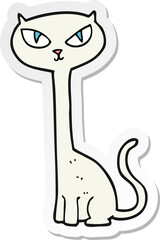 sticker of a cartoon cat