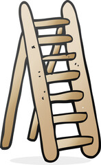 freehand drawn cartoon ladder