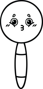 recommend clip art: line drawing cartoon of a magnifying glass