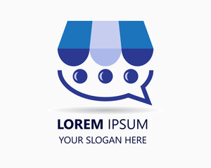 store online shop logo design template