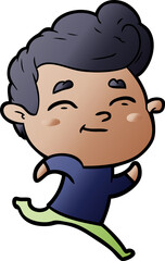 running cartoon man