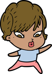 Obraz premium cartoon woman