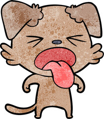cartoon disgusted dog