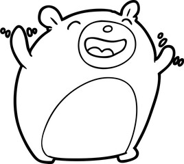 cartoon bear laughing