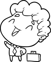 Obraz premium cute cartoon businessman