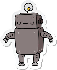 sticker of a cartoon robot
