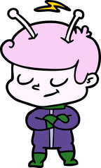 friendly cartoon spaceman