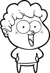 cartoon happy man