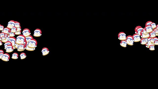 Christmas penguin emoji, festive, holiday, Christmas, winter, yuletide, celebration, penguin, Santa's helper, Arctic, Antarctic, ice, snow, festive season, joyful, merry, Christmas spirit, seasonal, b