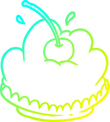cold gradient line drawing of a tasty dessert