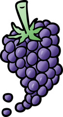 cartoon bunch of grapes