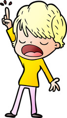 cartoon woman talking