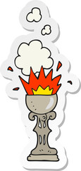 sticker of a cartoon magic goblet