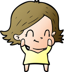 cartoon friendly girl