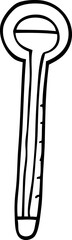 line drawing cartoon thermometer