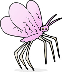 freehand drawn cartoon butterfly