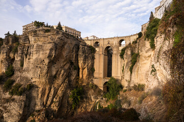 Fototapeta na wymiar Panoramic view of Ronda city in the afternoon