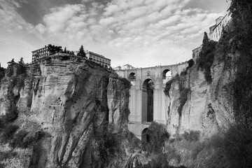 Panoramic view of Ronda city in the afternoon