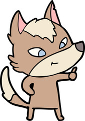 friendly cartoon wolf