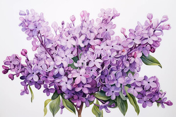 Lilac spring purple flower green floral season blossoming background plant blooming nature bush