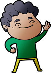 cartoon friendly man