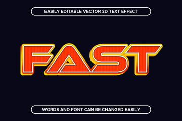 Fast text effect editable. vector text style effect