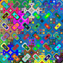  Colorful background. Perfect for wallpaper, wrapping paper, pattern fills, greetings, web page background, Christmas and New Year greeting cards.
Color  mosaic.Abstract shape art with Colour pattern.