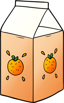 cartoon orange juice carton