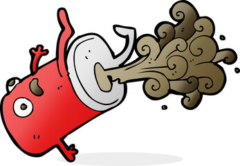 cartoon old drinks can