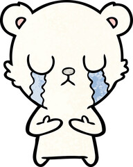 sad little polar bear cartoon