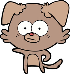 nervous dog cartoon