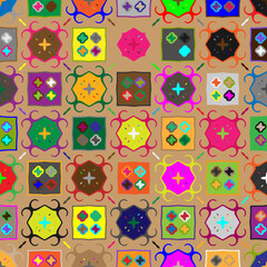  Colorful background. Perfect for wallpaper, wrapping paper, pattern fills, greetings, web page background, Christmas and New Year greeting cards.
Color  mosaic.Abstract shape art with Colour pattern.