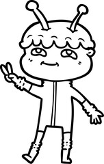 friendly cartoon spaceman