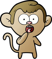 cartoon shocked monkey