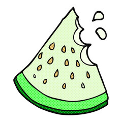 freehand drawn cartoon watermelon slice