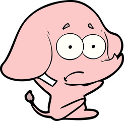 cartoon unsure elephant