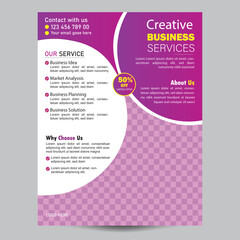 Fototapeta premium Corporate creative colorful business flyer template design. Corporate Business flyer design 2024. poster flyer pamphlet brochure cover design layout 2024