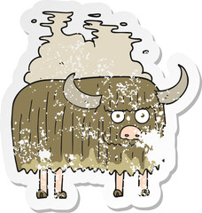 retro distressed sticker of a cartoon smelly cow