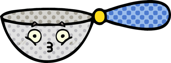 comic book style cartoon of a measuring spoon