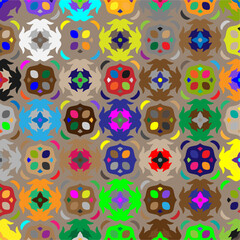  Colorful background. Perfect for wallpaper, wrapping paper, pattern fills, greetings, web page background, Christmas and New Year greeting cards.
Color  mosaic.Abstract shape art with Colour pattern.