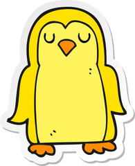 sticker of a cartoon bird