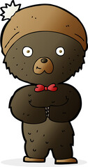 cartoon little black bear