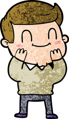 cartoon friendly man