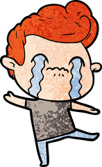 cartoon man crying