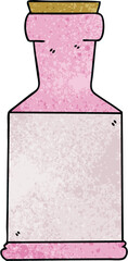hand drawn quirky cartoon potion bottle