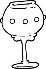 black and white cartoon metal goblet