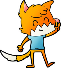 cartoon friendly fox