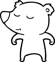 happy cartoon bear