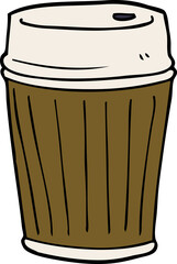 cartoon doodle coffee cup